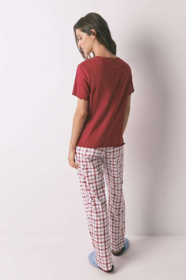 Women'secret Red Mickey cotton long pyjamas red