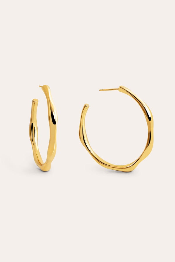 Womensecret Bamboo gold-plated hoop earrings rávasalt mintás