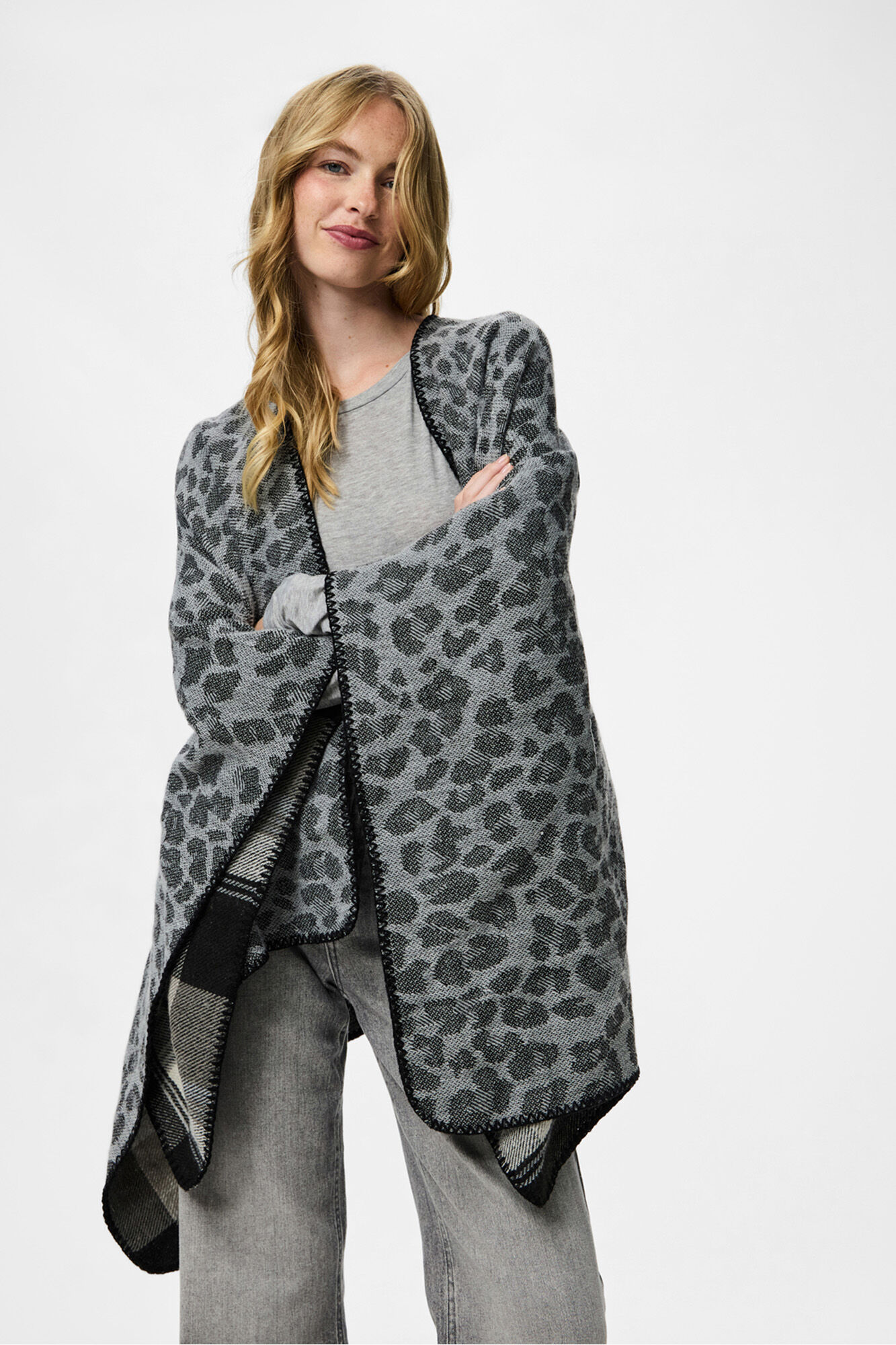 Pieces Poncho reversible