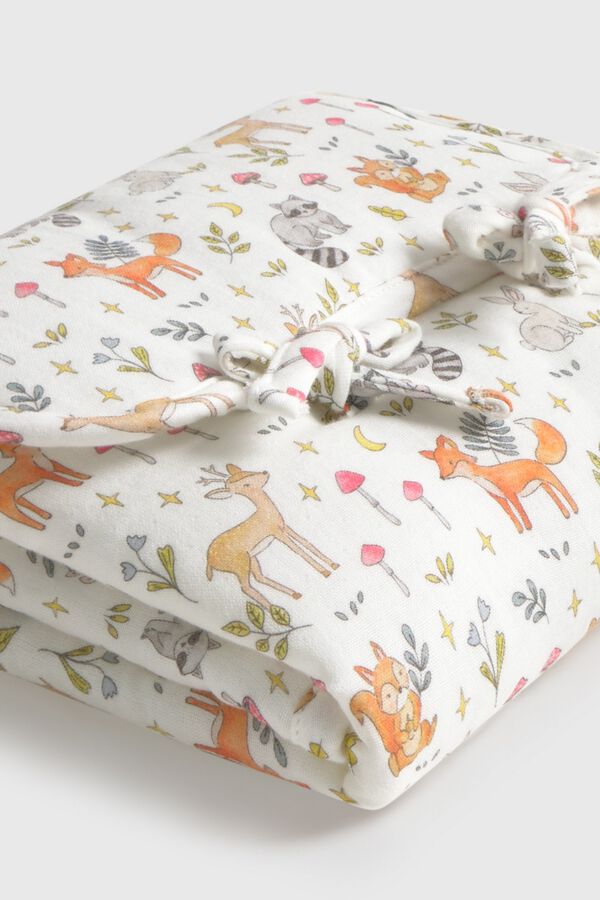 Textura Cotton forest changing mat white