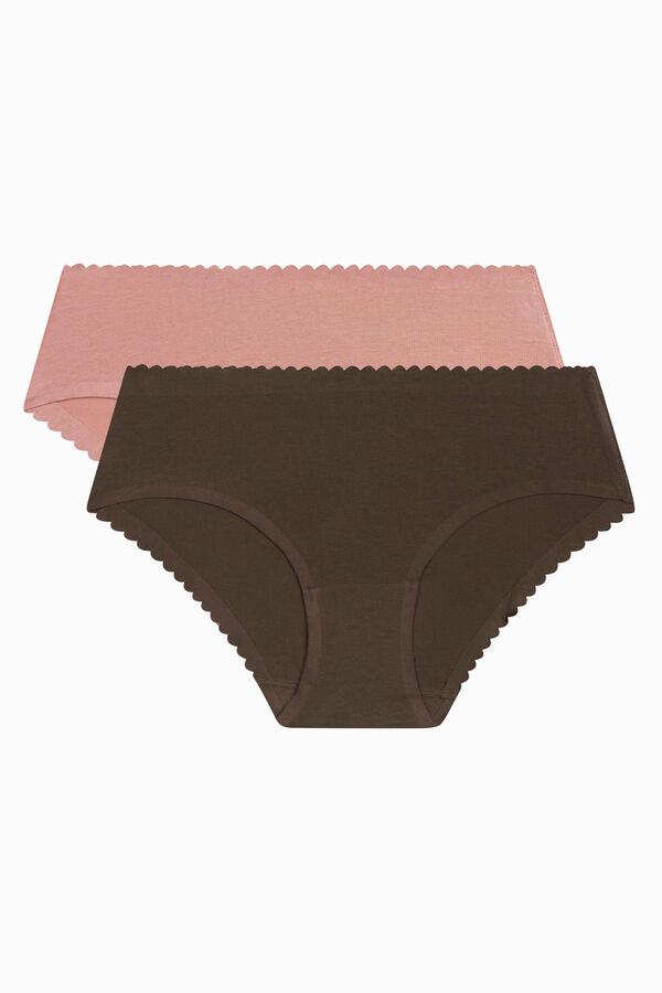 DIM Pack de 2 bragas midi sin costuras estampado