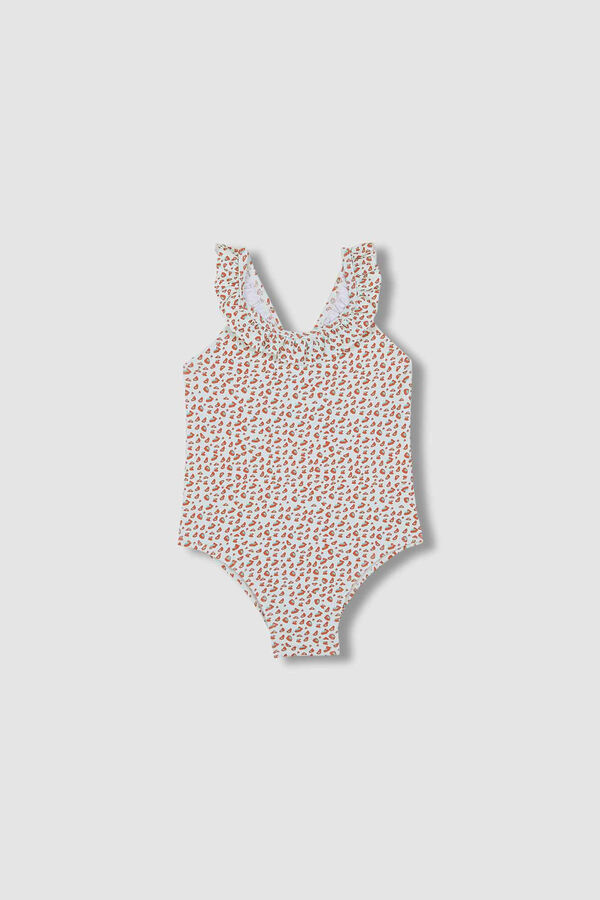 Womensecret Pink animal print swimsuit bordeaux