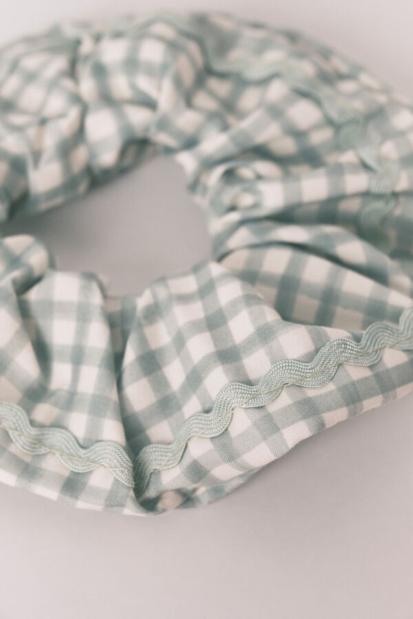 Women'secret Scrunchie maxi vichy vert bleu