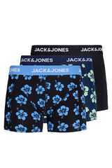 Jack & Jones Pack 3 boxers algod&oacute;n estampados azul