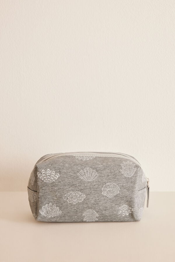 Womensecret Medium-sized grey make-up case with stars in the sea grey