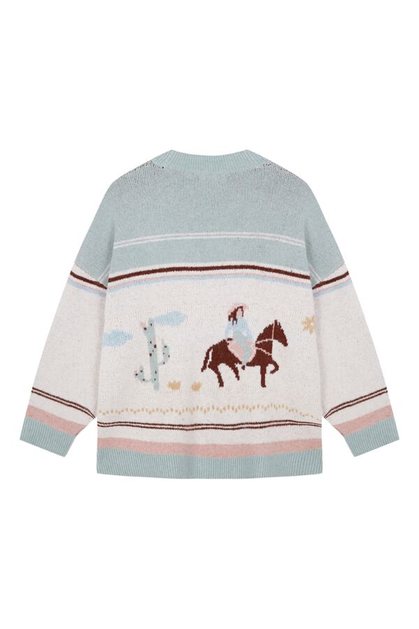Women'secret Short knit cardigan robe printed