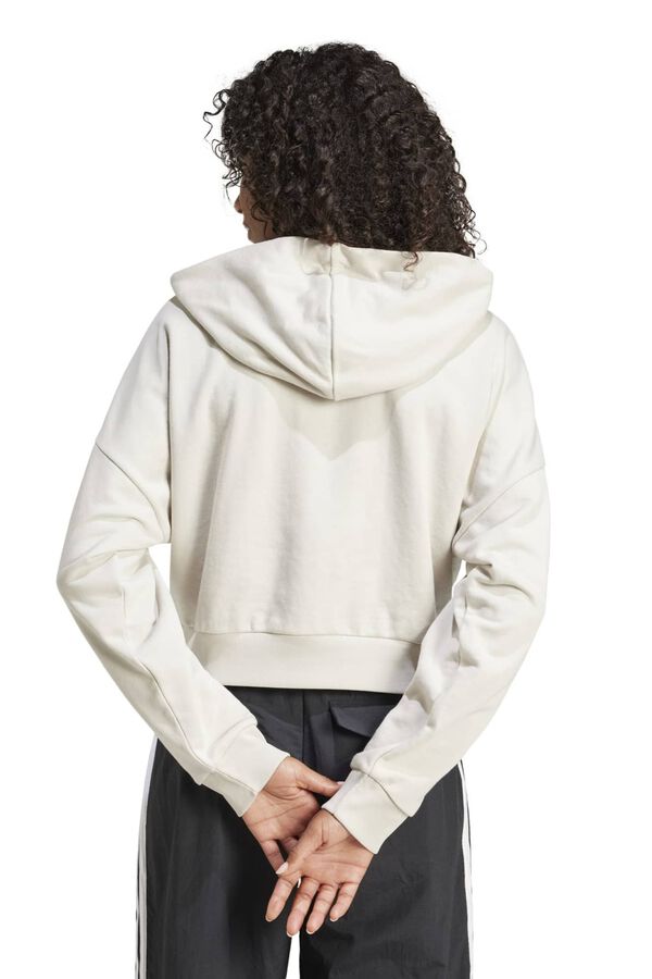 Adidas Sudadera capucha casual 3 bandas gris