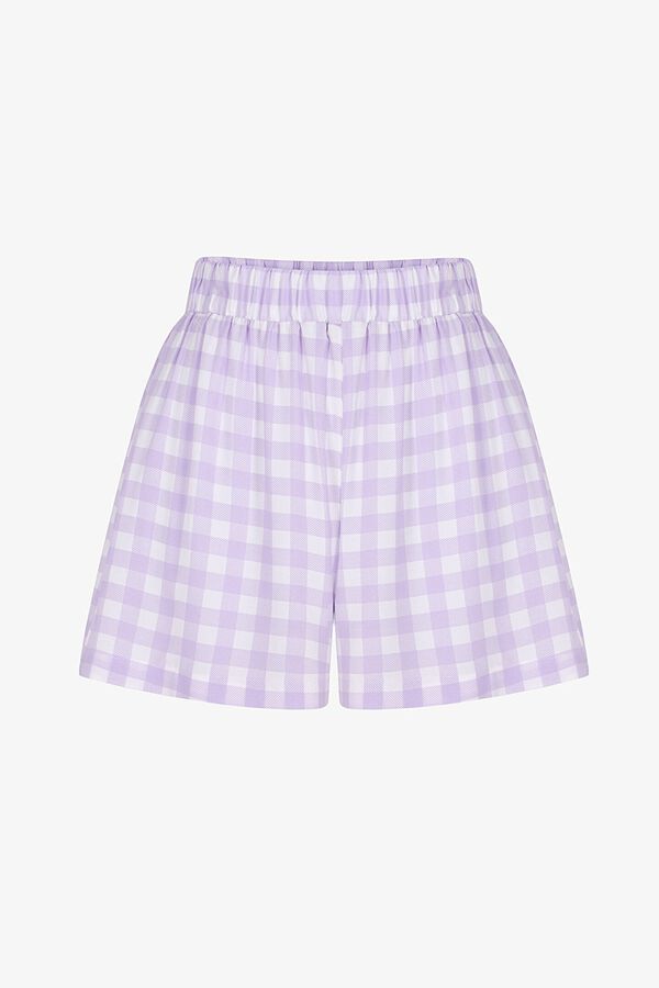Penti Pantal&oacute;n corto vichy morado/lila