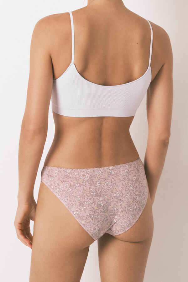 Women'secret Pack of 7 classic multicoloured cotton print panties printed