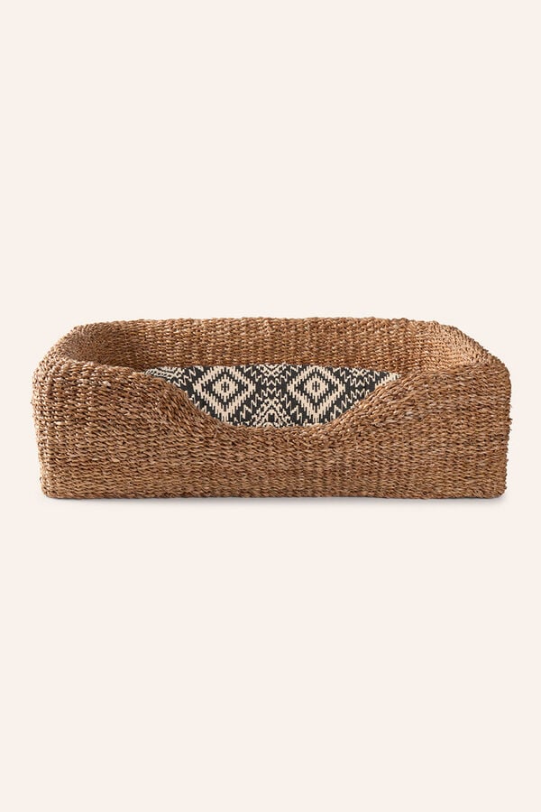 Womensecret Seagrass pet bed with cushion Crna