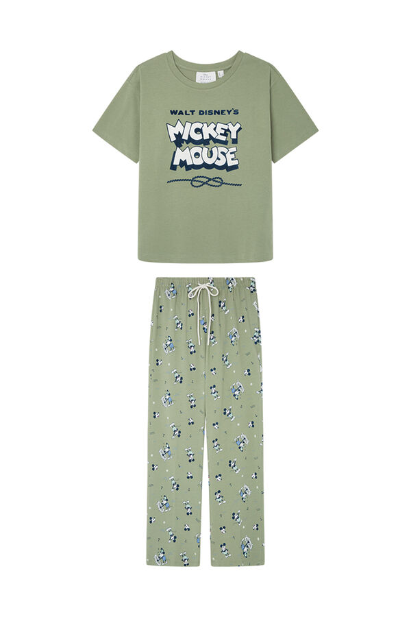 Womensecret Pyjama 100 % coton vert Mickey vert