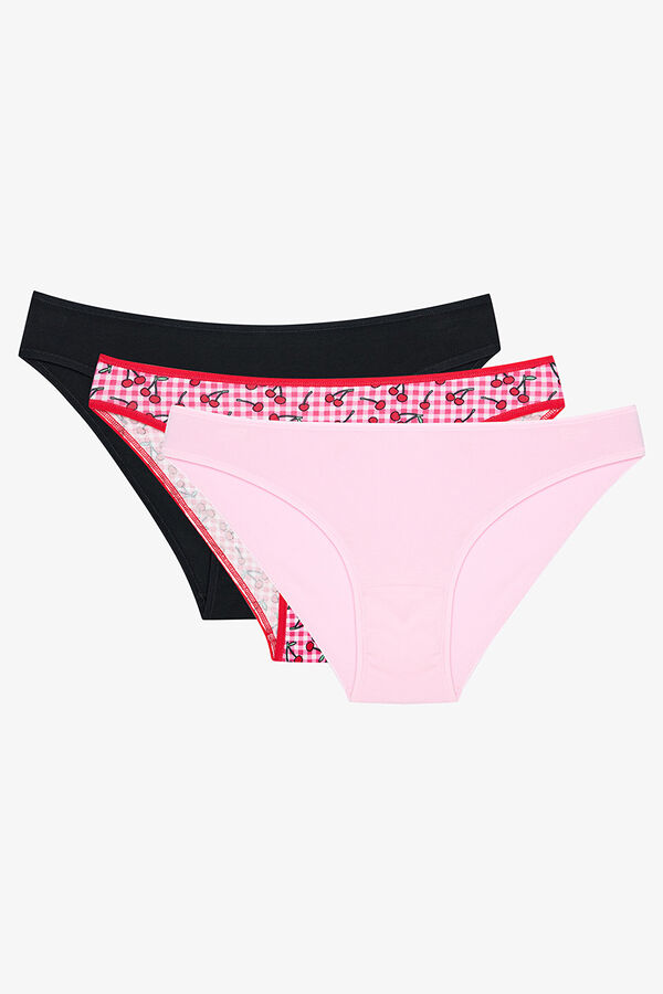 Penti Pack 3 cuecas cl&aacute;ssicas estampado