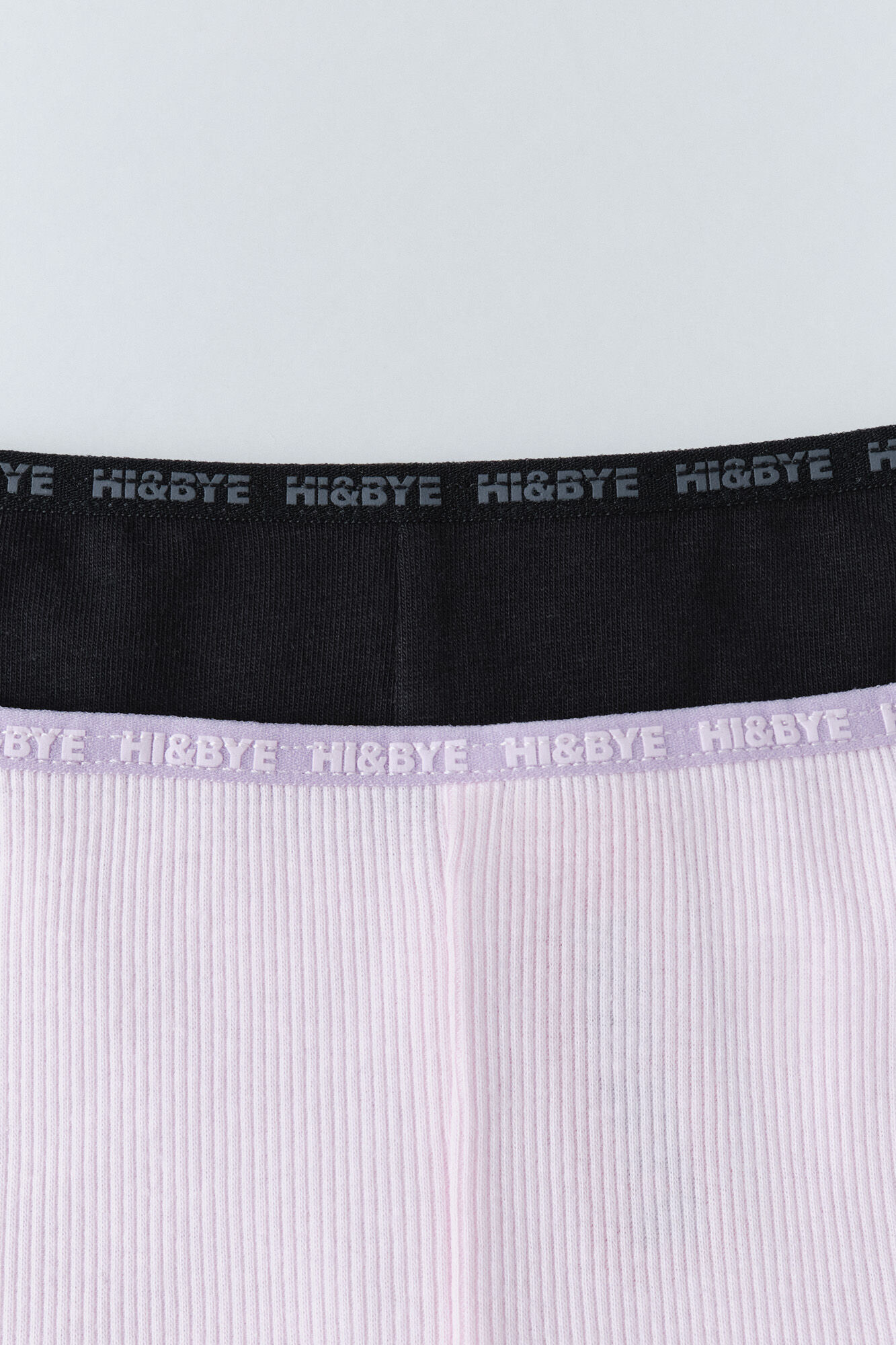 HI&BYE Pack of 2 black and pink boxer panties