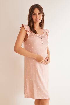 Womensecret Camisa de dormir "maternity" rosa estampado rosa