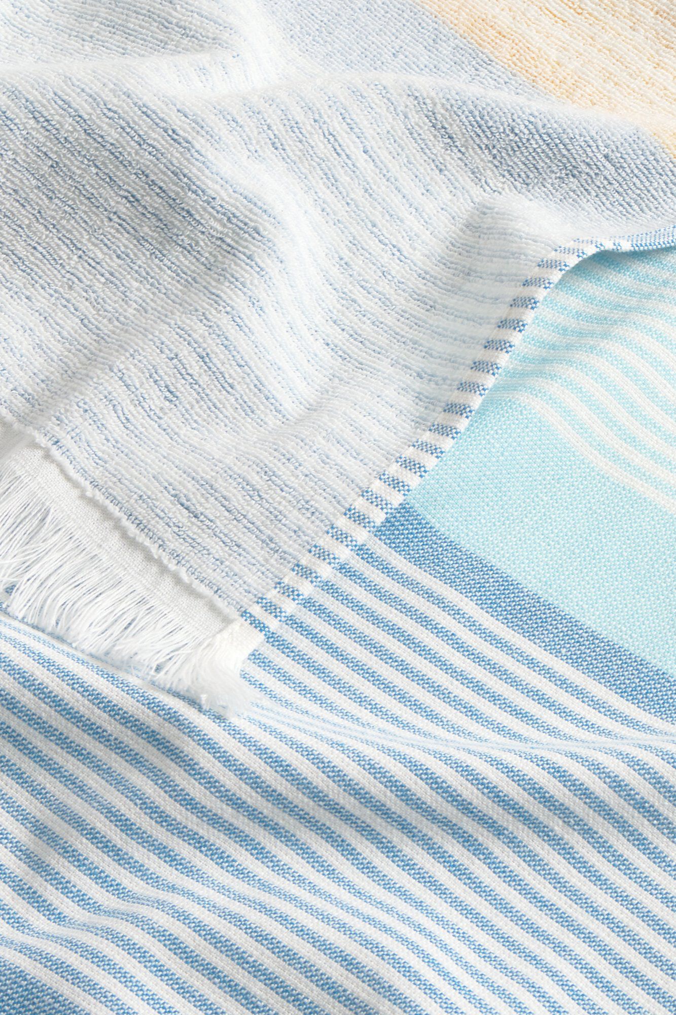 Textura Toalla playa tejido y rizo