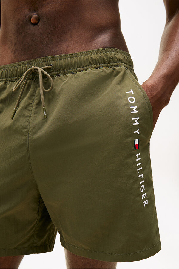 Tommy Hilfiger Men's side lettering swimwear beige