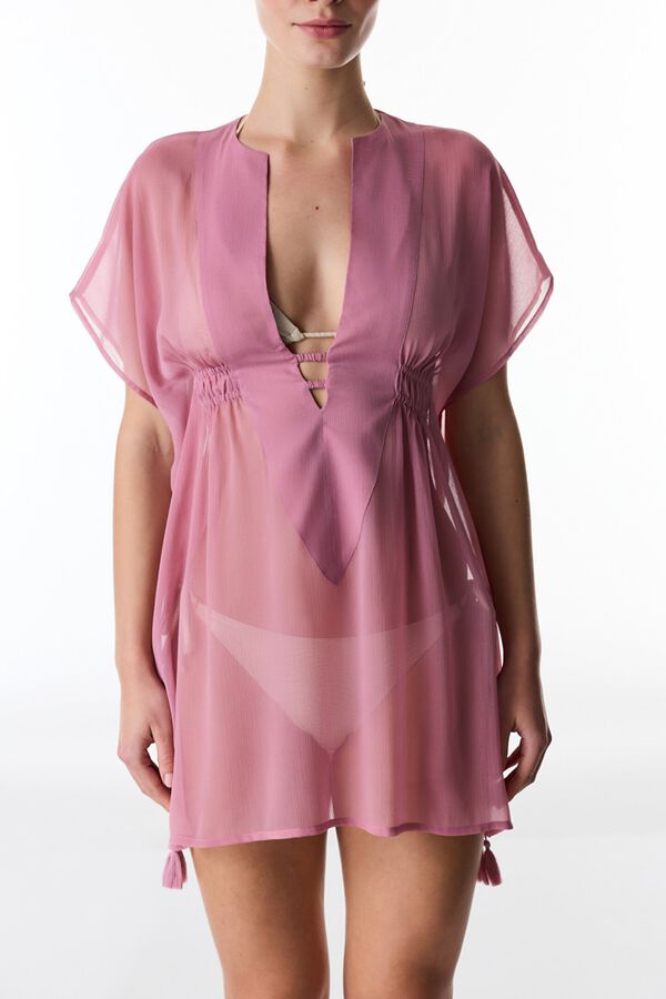 Penti Basic V-Neck Beach Kaftan pink