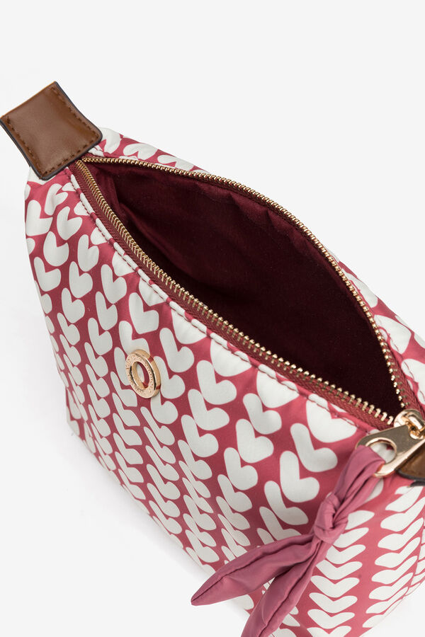 Vilanova Neceser Estampado de Corazones rojo