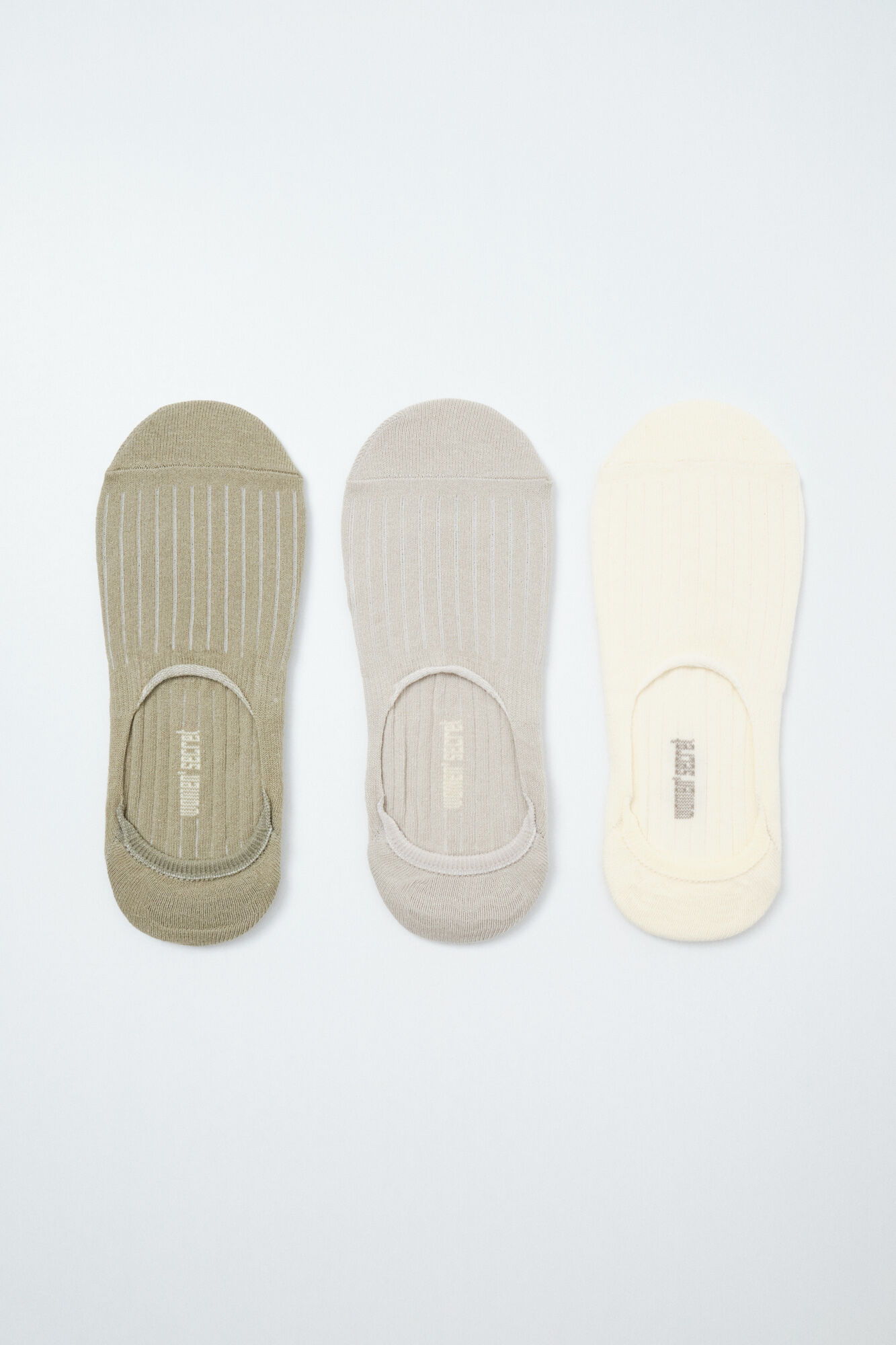Women'secret Pakovanje 3 rebrastih slip čarapa zelene boje