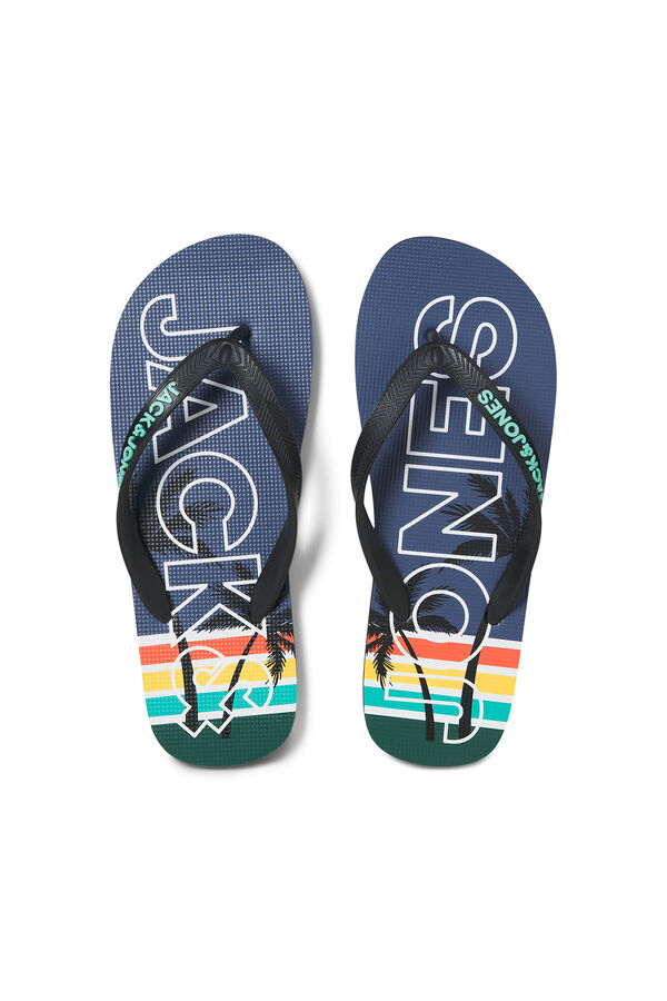 Jack & Jones Logo flip-flop style sandal blue