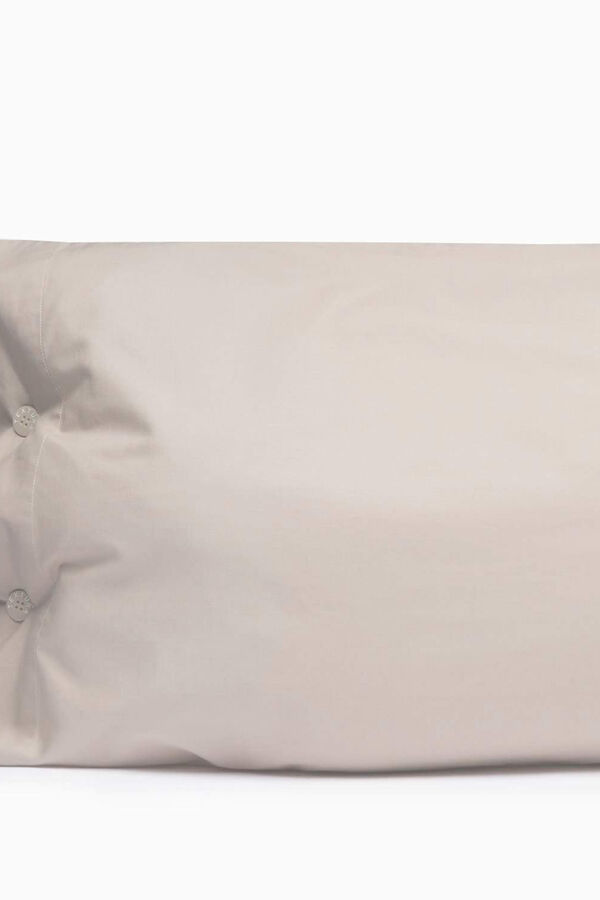 Textura Percale cotton pillowcase brown