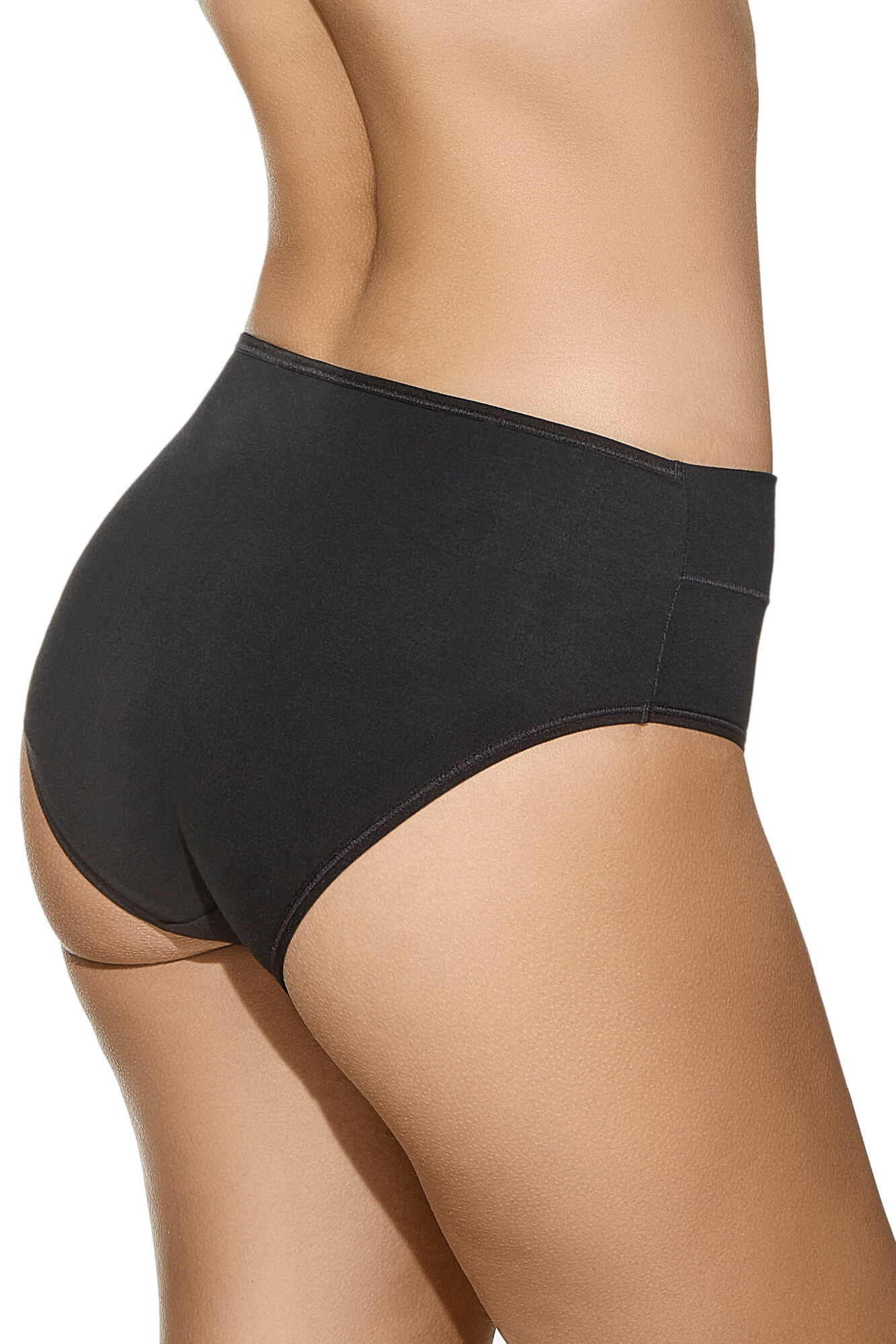 Selene Cueca de cintura alta em algod&atilde;o