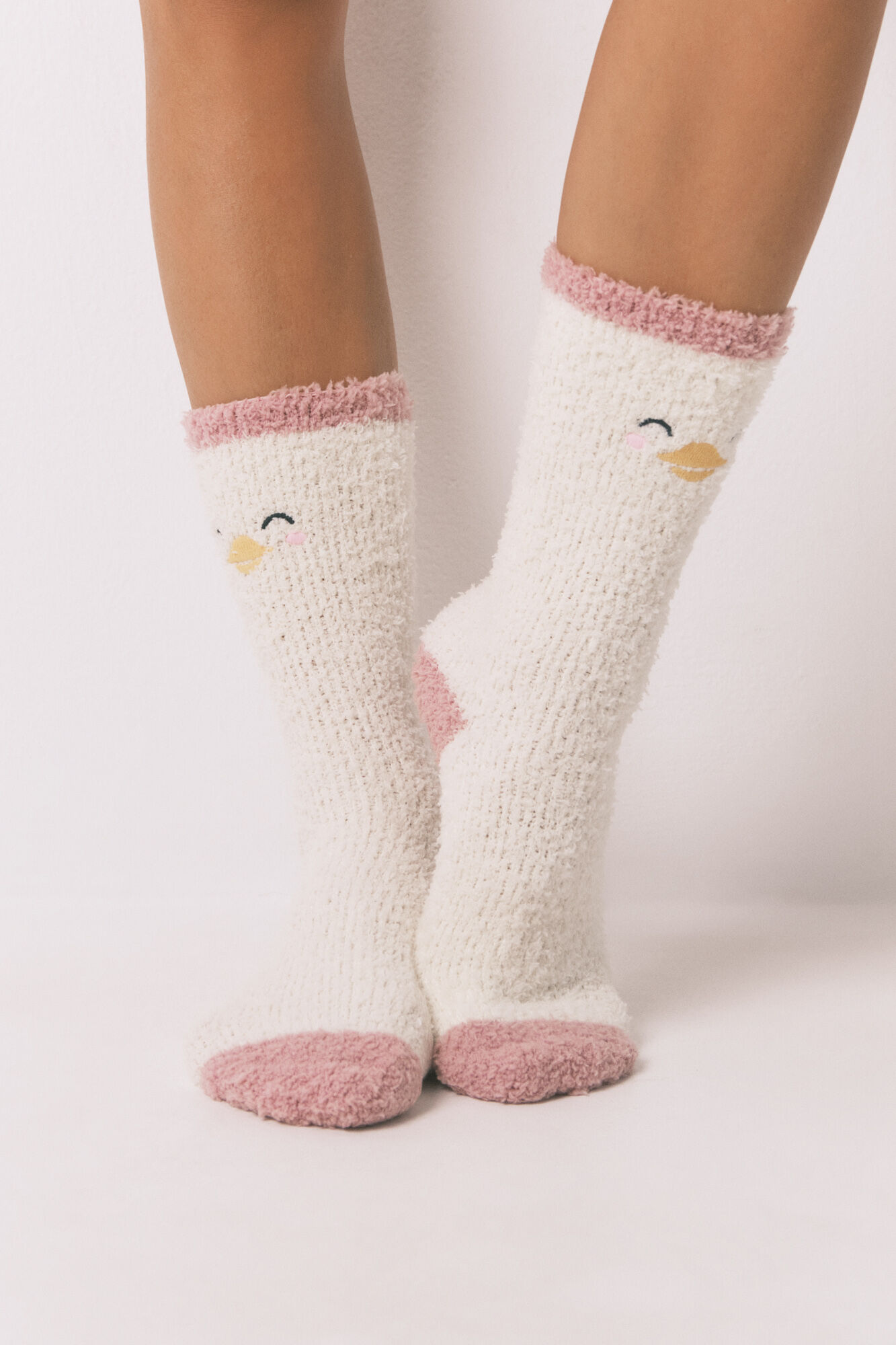 Women'secret Beige duck long socks