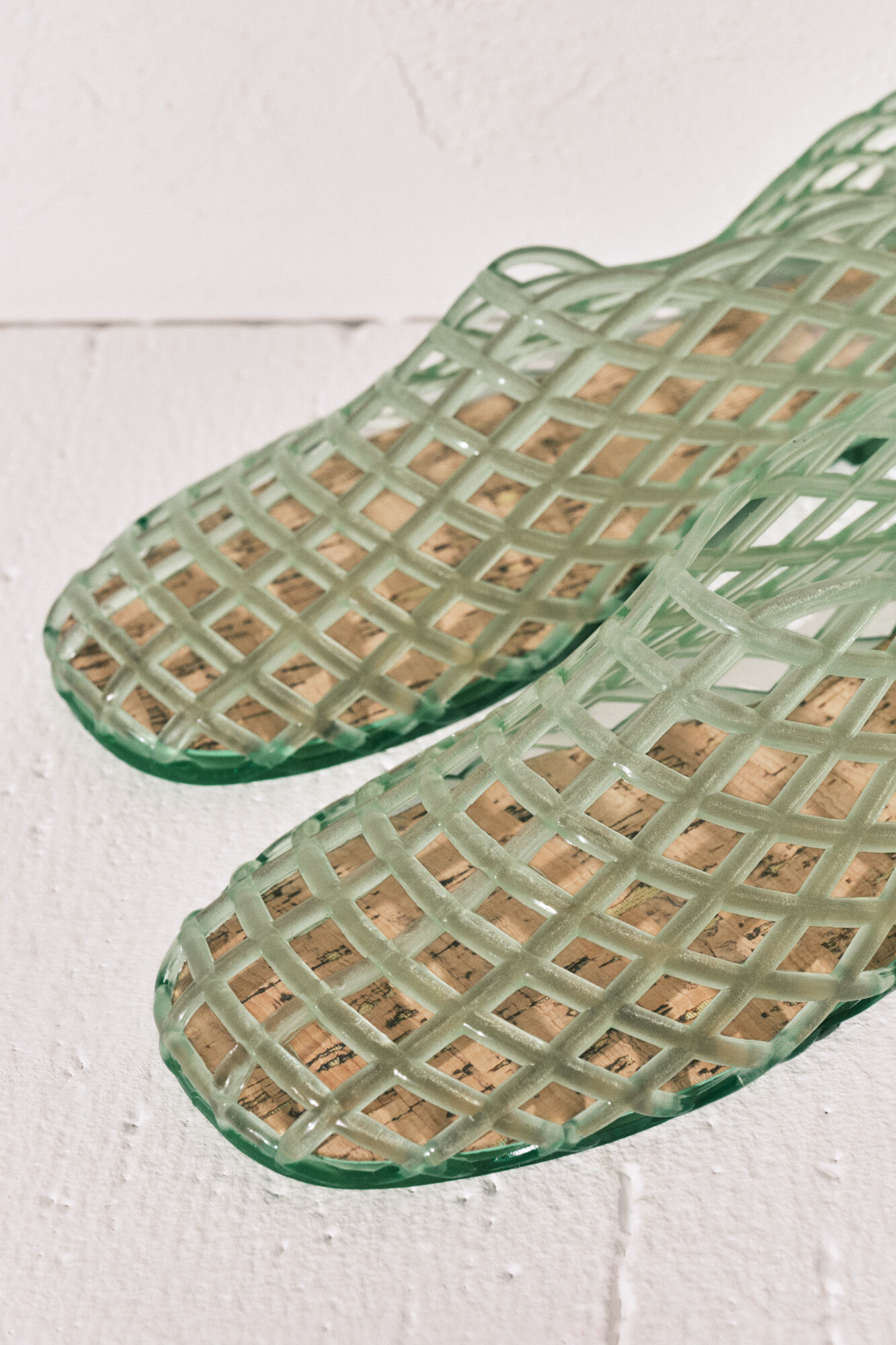 Women'secret Green jelly mesh effect sandals