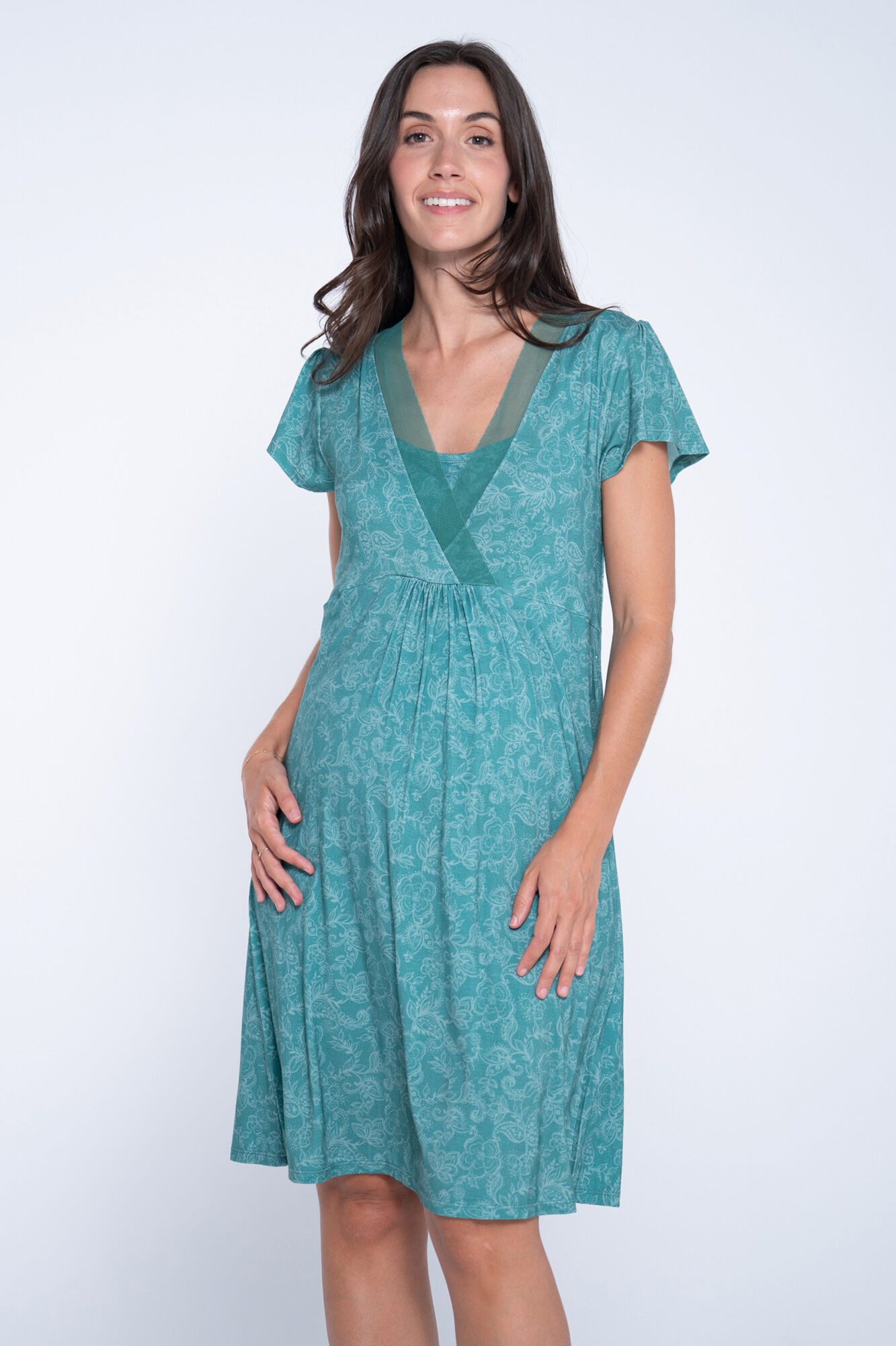 Ohma! Camis&oacute;n lactancia con detalles de tul