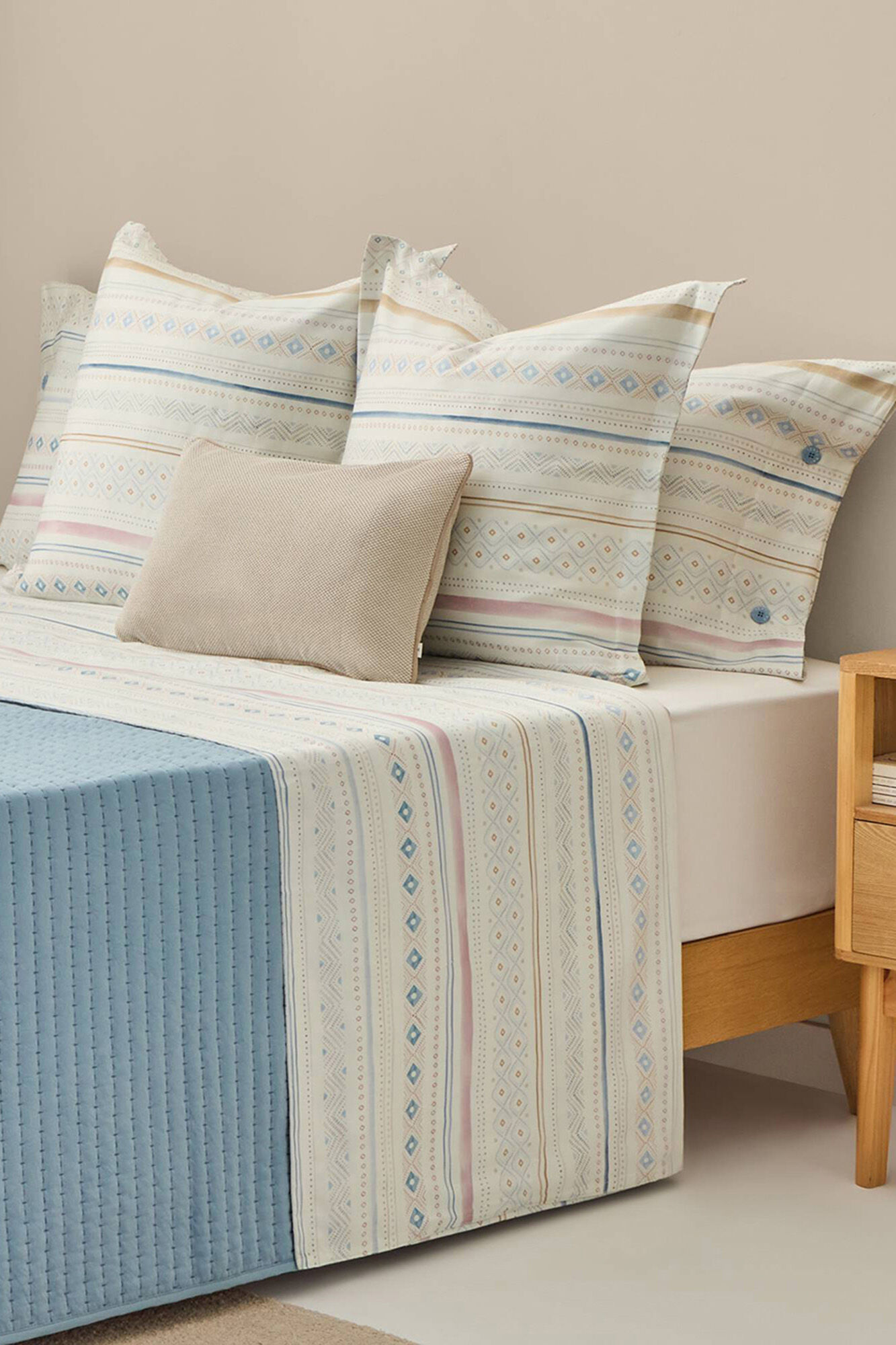 Textura Bedrucktes Satin-Bettlaken