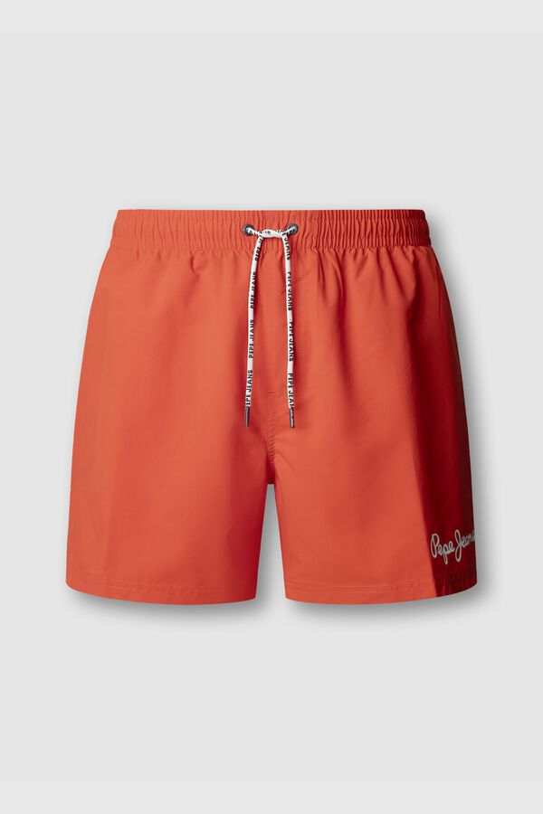 Pepe Jeans Solid colour drawstring regular swimwear red