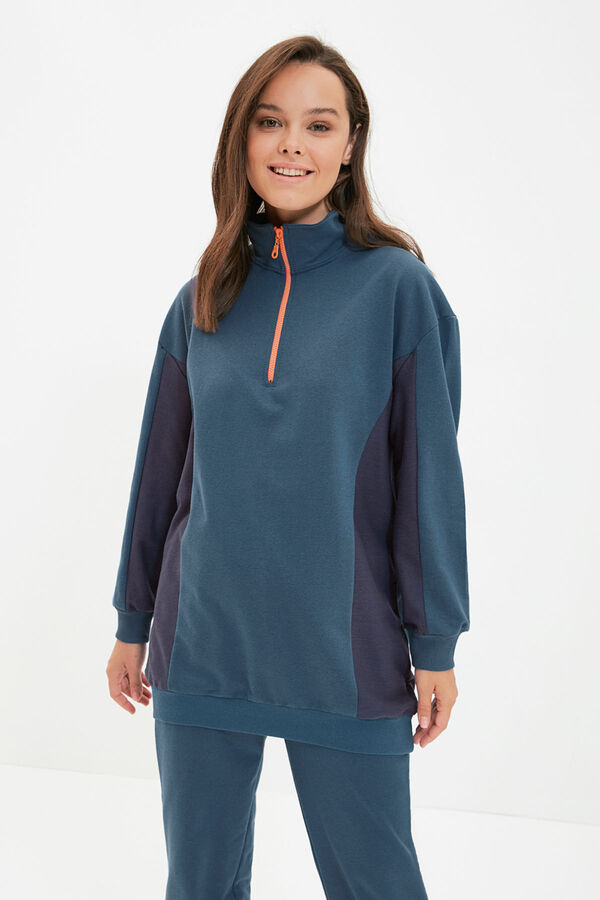 Trendyol Conjunto ch&aacute;ndal azul sudadera y pantal&oacute;n azul