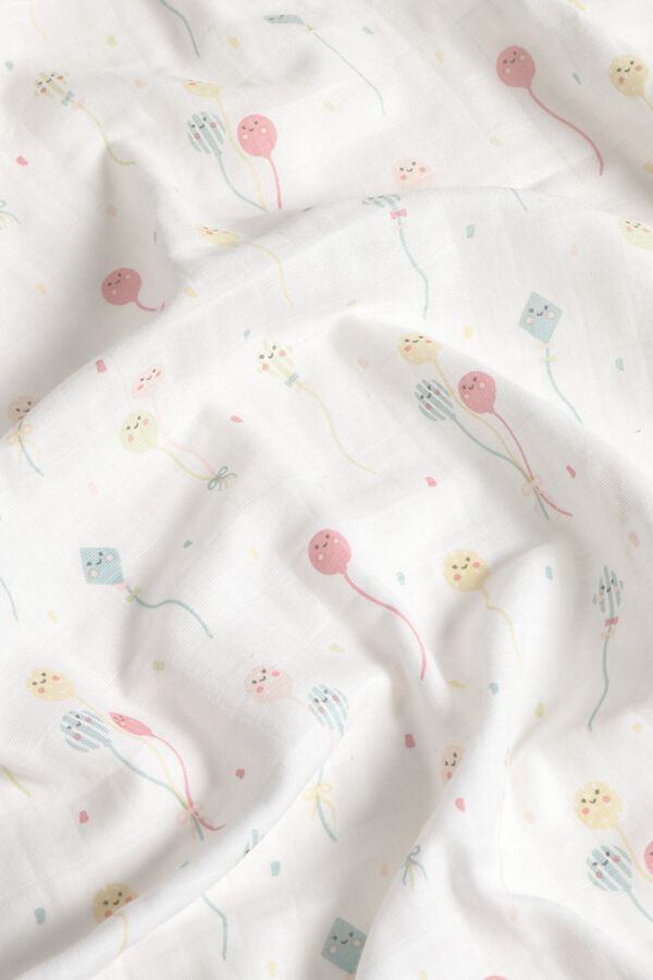 Textura Cotton muslin balloon sleeves blanc