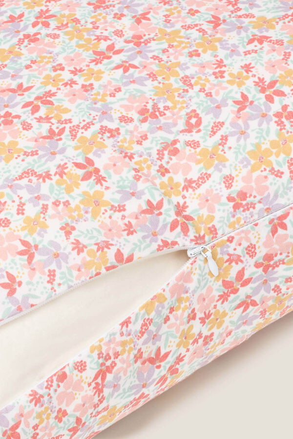 Womensecret Floral cotton cushion cover rózsaszín