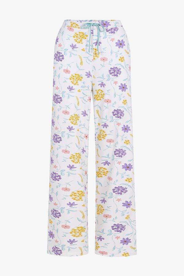 Penti Conjunto pijama camisero largo flores marfil