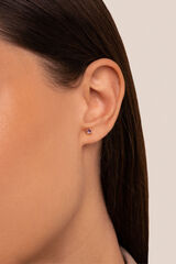 Singularu Brincos Spark Lavande de prata com banho de ouro estampado