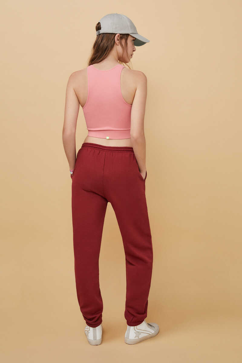 Womensecret Red terry jogger trousers red