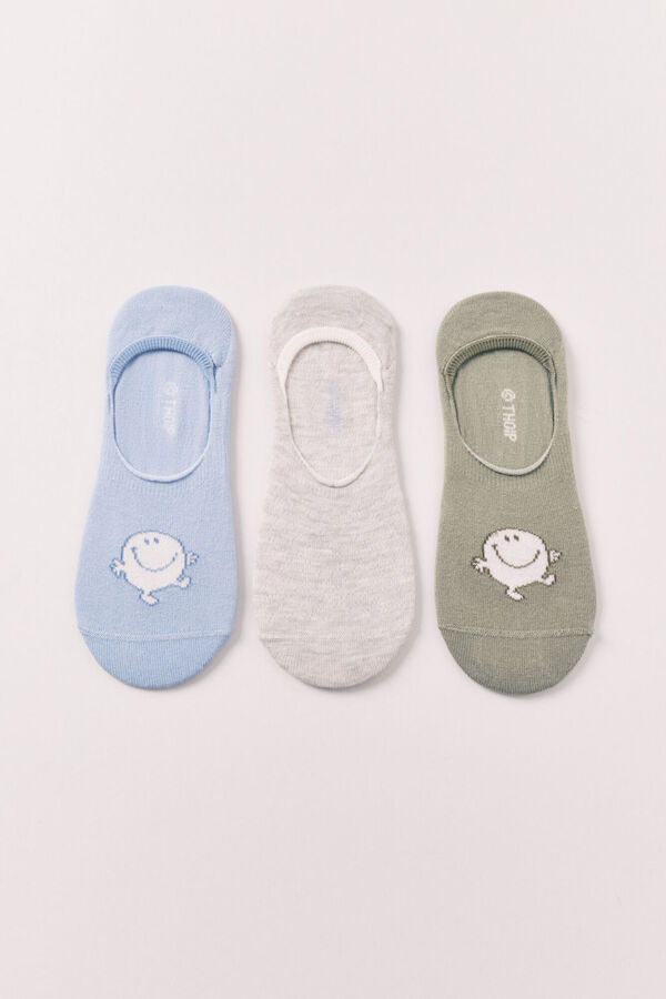 Women'secret Mr. Men print 3-pack no-show socks printed