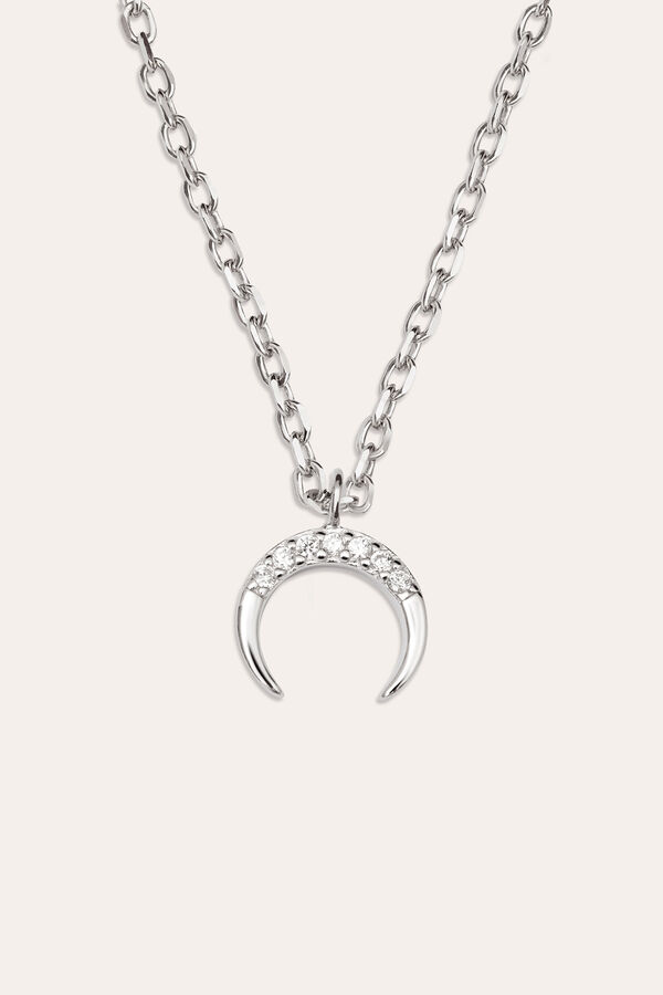 Singularu Silberne Lunara-Halskette Grau