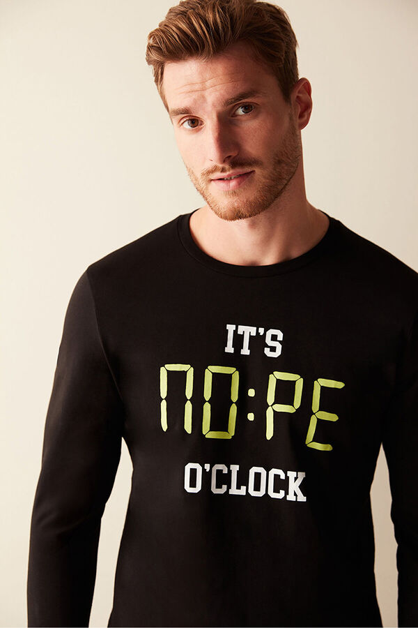 Penti Pijama largo hombre negro black