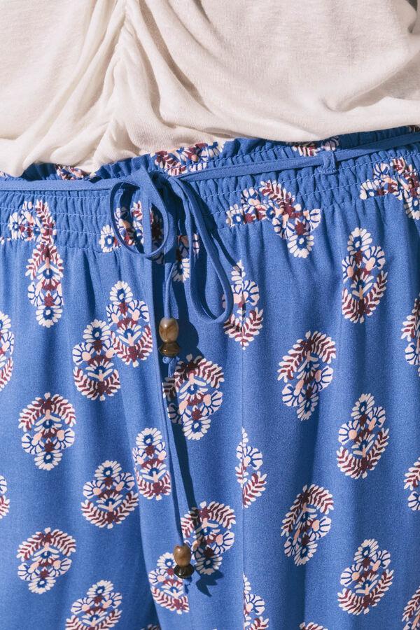 Women'secret Cal&ccedil;a comprida estampada selo azul azul