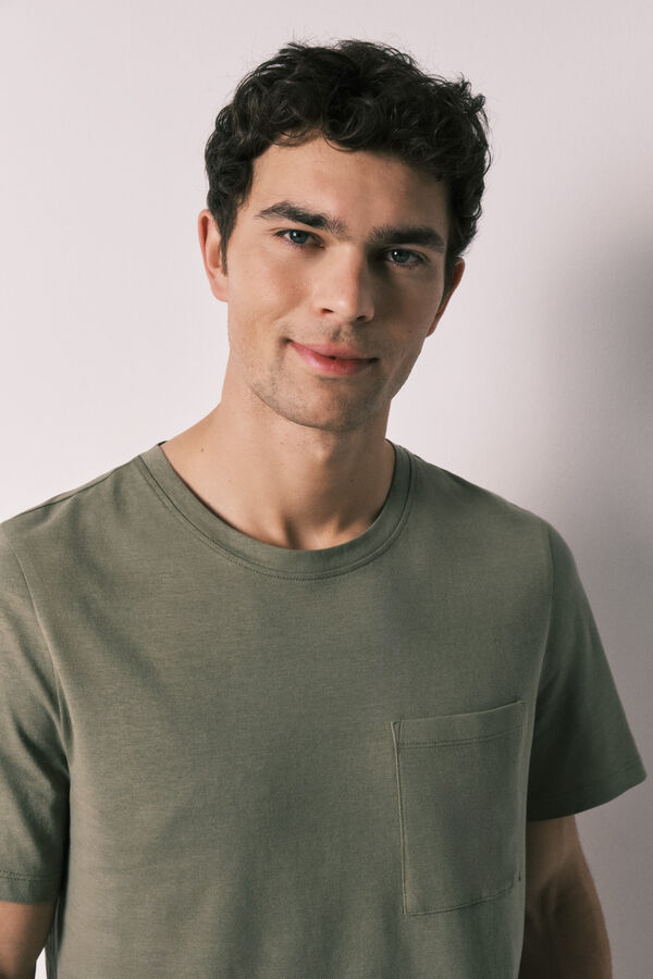 Women'secret Men's plaid cotton short pyjamas printed