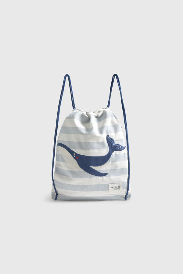 Textura Mochila print ballena bordado estampado