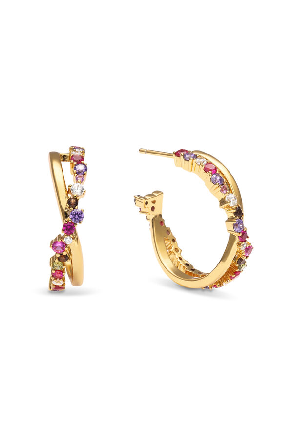 Singularu Aranyozott csillagos kereszt karika f&uuml;lbeval&oacute; r&aacute;vasalt mint&aacute;s