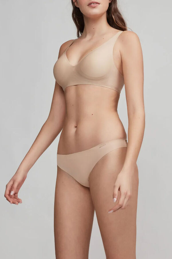 Gisela Laser-cut Brazilian panties nude