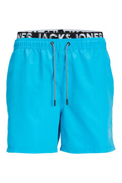 Womensecret Men's short swim shorts with elastic trim  blue