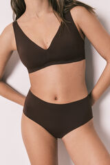 Women'secret Burgundy microfibre high-waisted clean cut panty printed