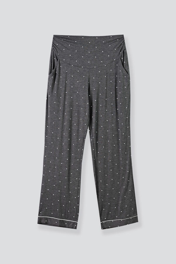 Womensecret Maternity pyjama set with hearts grey