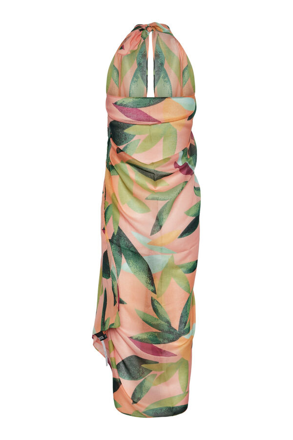 Pieces Pareo de flores tropicales gris