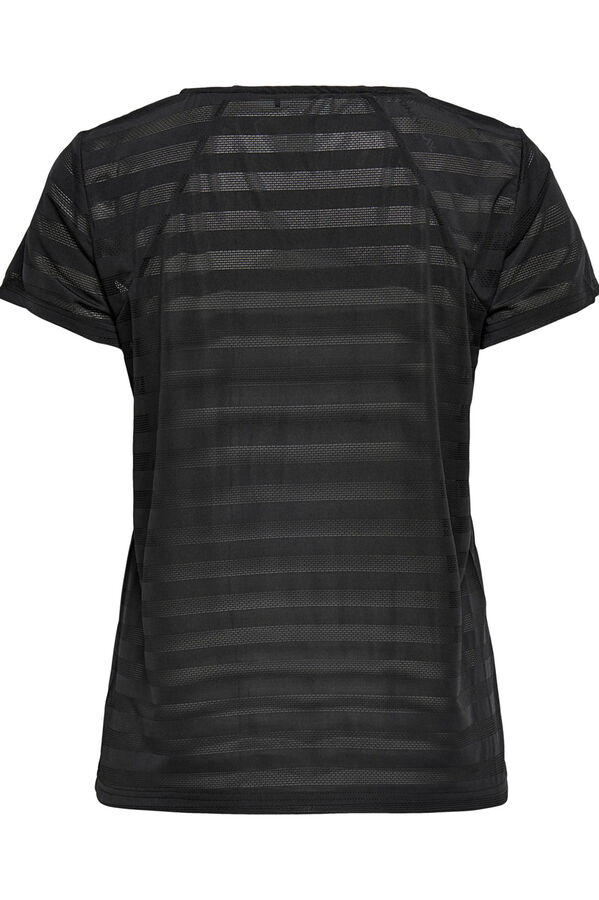 Womensecret Stripes training t-shirt black